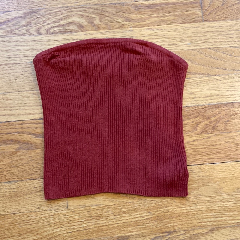 Sweater Ribbed Tube Top